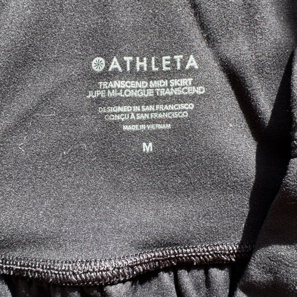 Athleta Trascend Mini Skirt Black Stretchy Ruched Size Medium - Picture 2 of 5